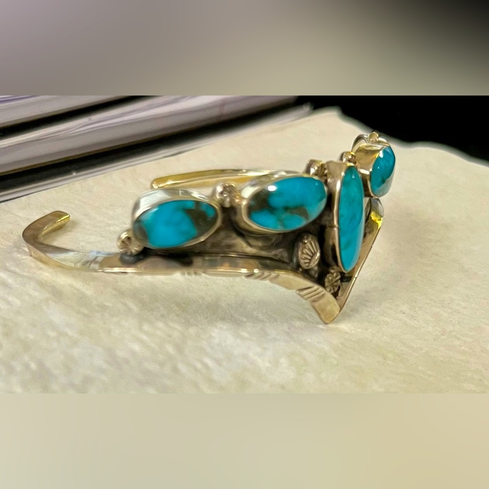 Turquoise Bracelet - Native made 925 Sterling